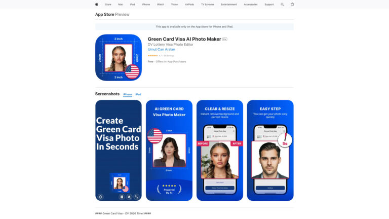 Free Greencard Photo Maker AI Tool Review