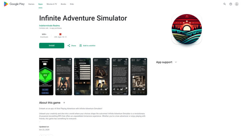 Top Infinite Adventure Simulator AI Tool Review