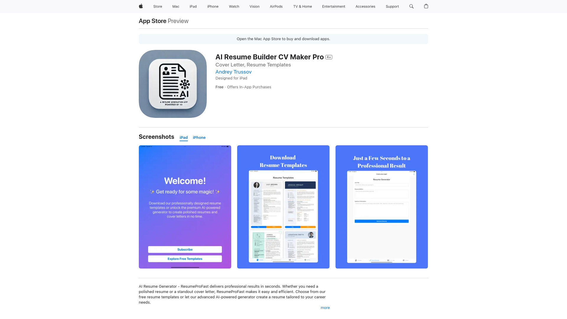 Resume AI Generator CV Builder logo