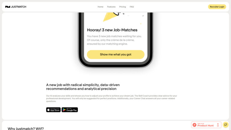 New Justmatch AI Tool Review