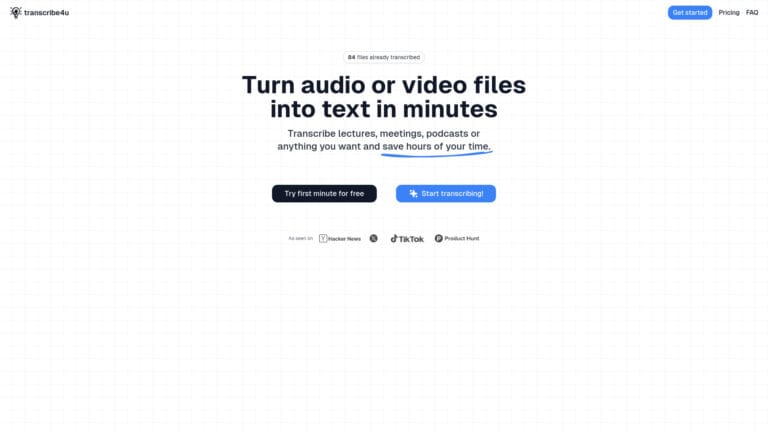 New Transcribe4u AI Tool Review