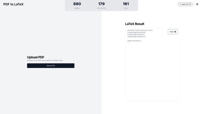 Smart Pdf To Latex AI Tool Review