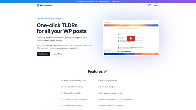 Innovative Wpsummarize AI Tool Review