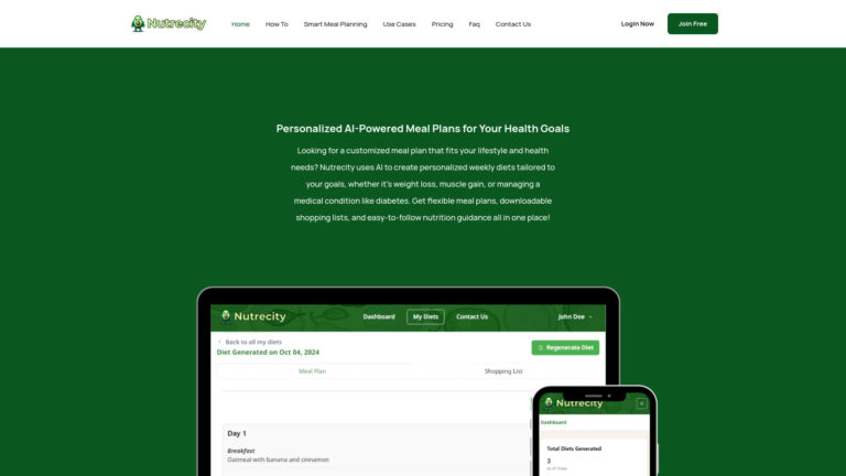 Popular Nutrecity AI Tool Review