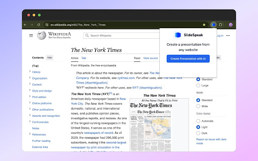 SlideSpeak ai chrome extension