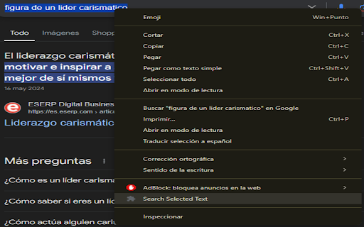 Text Selection Extension ai chrome extension logo