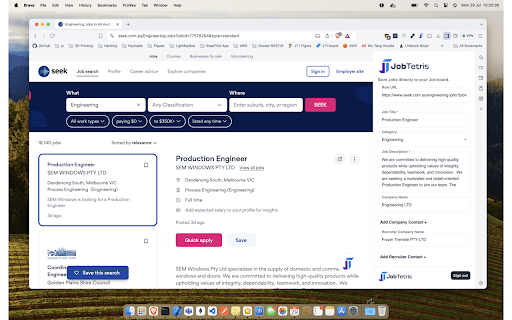 JobTetris ai chrome extension logo