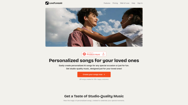 New Lovetunesai AI Tool Review