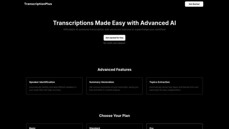 New Transcriptionplus AI Tool Review