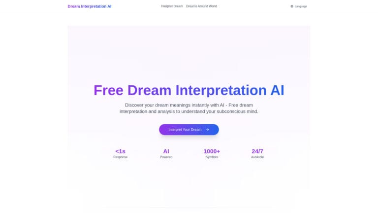 Popular Dream Interpretation AI AI Tool Review