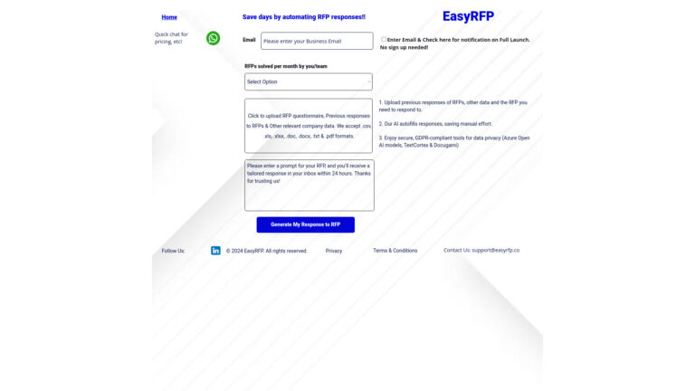 Free Easyrfp AI Tool Review