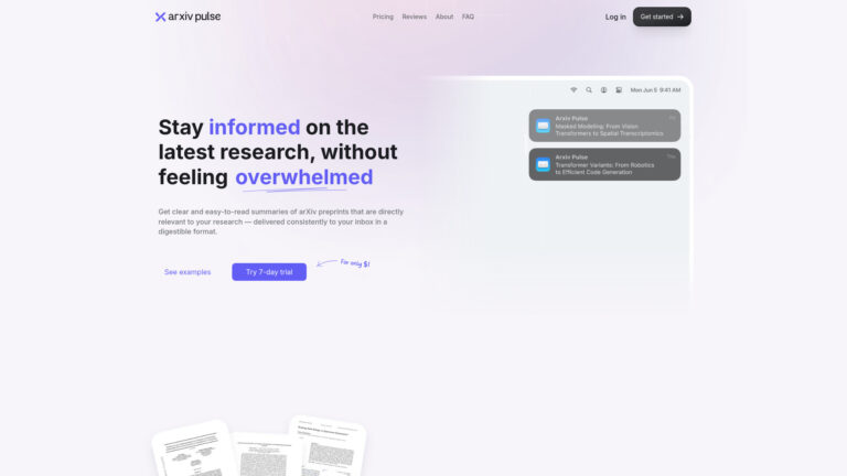Top Arxiv Pulse AI Tool Review