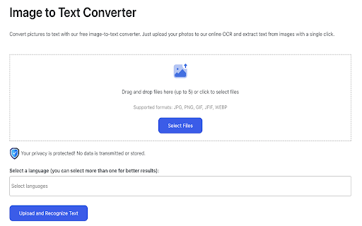 Text from Picture ai chrome extension logo