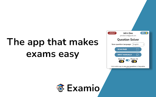 Examio ai chrome extension logo