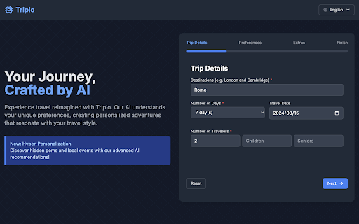 Tripio ai chrome extension