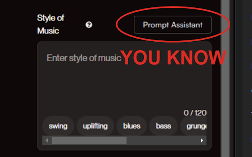 Suno Prompt Generator ai chrome extension