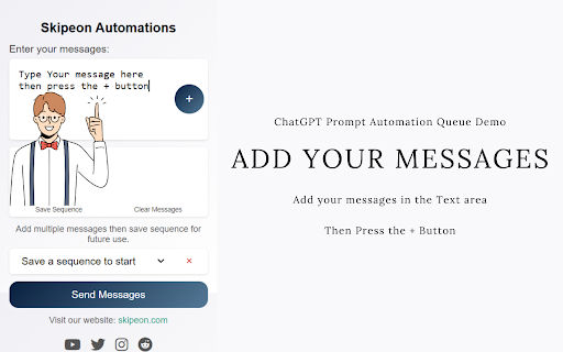 ChatGPT Prompt Automation Queue ai chrome extension logo