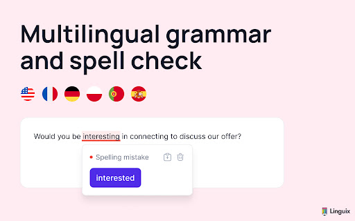 Linguix ai chrome extension logo