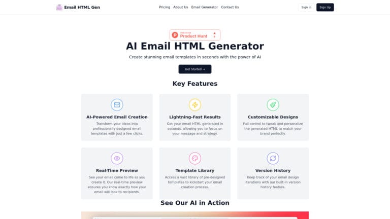 Trending Email Html Gen AI Tool Review