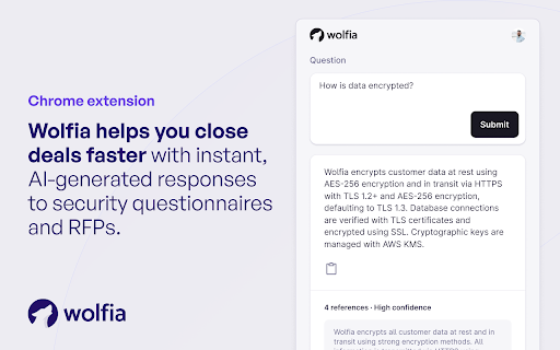Wolfia ai chrome extension logo