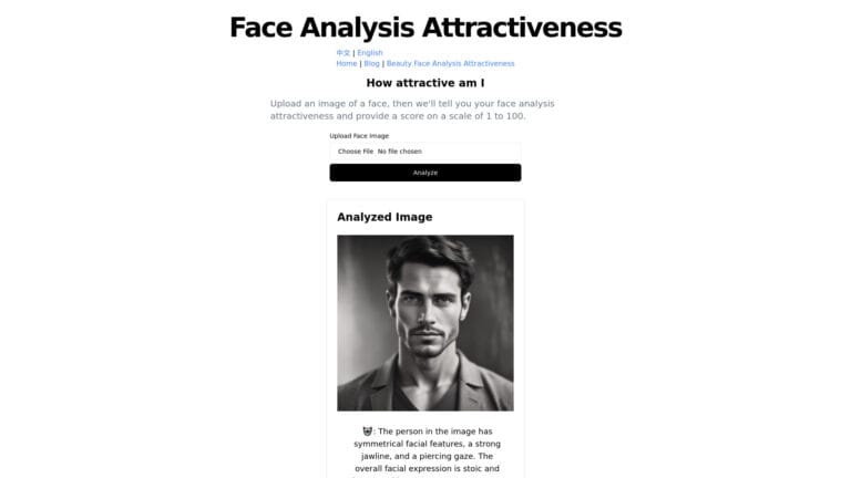 New Face Analysis Attractiveness AI Tool Review