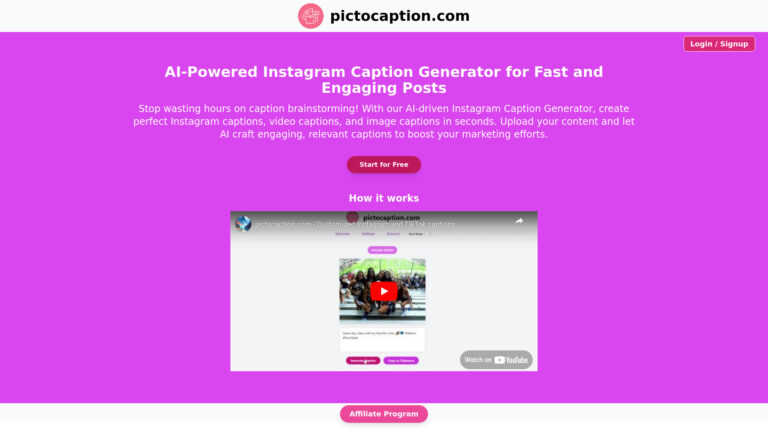 Advanced Pictocaption.com AI Tool Review