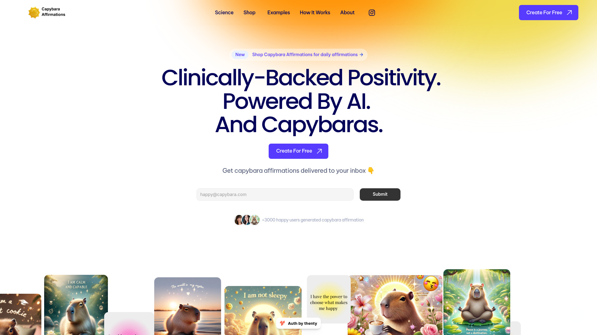 Capybara Affirmations AI logo