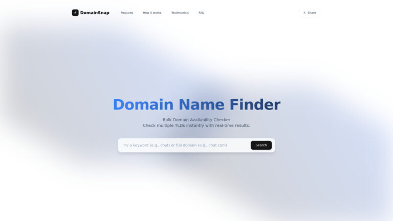 New Domainsnap AI Tool Review