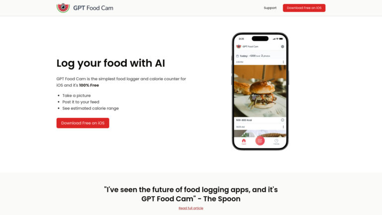 Trending Gpt Food Cam AI Tool Review