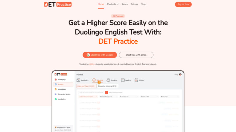 Advanced Det Practice AI Tool Review