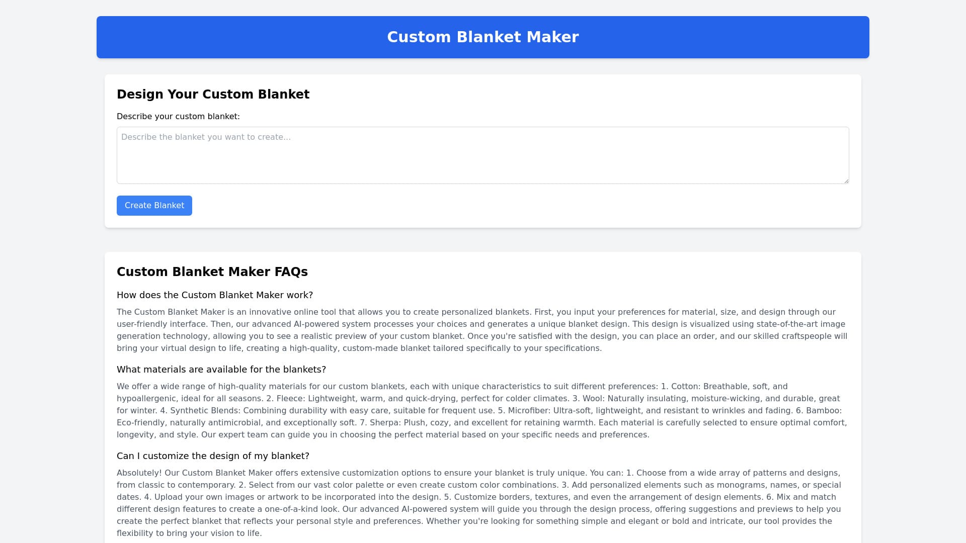 CustomBlanketMaker logo