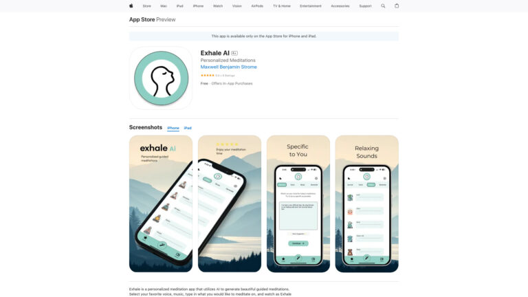 Trending Exhale AI AI Tool Review