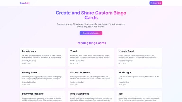 Free Bingodaily AI Tool Review