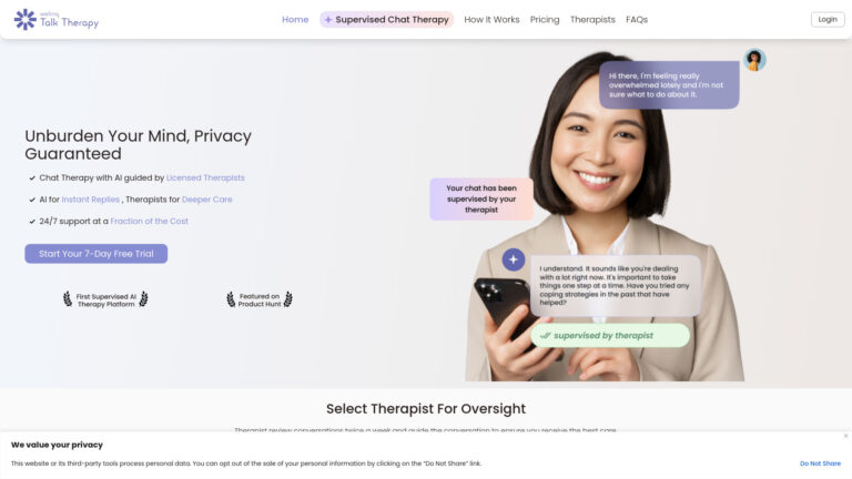 Trending Talk Therapy AI Tool Review