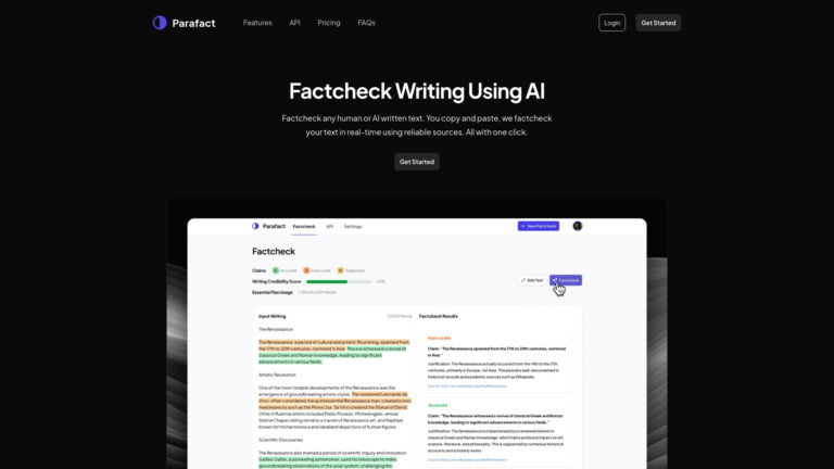 Best Parafact AI Tool Review