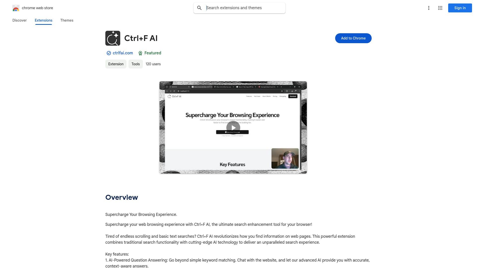 Ctrl+F AI ai chrome extension logo