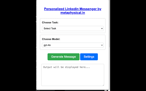 Personalized AI Message Generator for LinkedIn ai chrome extension logo