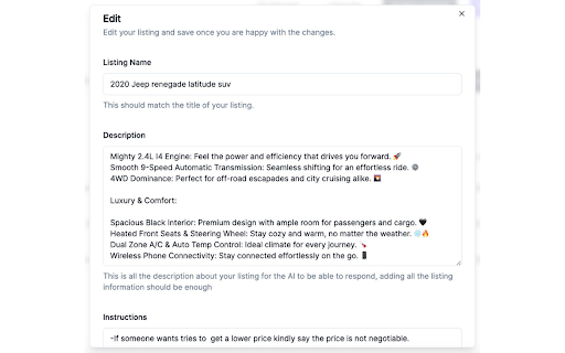 Facebook Marketplace Auto Reply Extension ai chrome extension logo