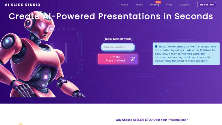 Top AI Slide Studio AI Tool Review