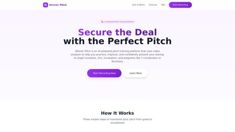New Winner Pitch AI Tool Review