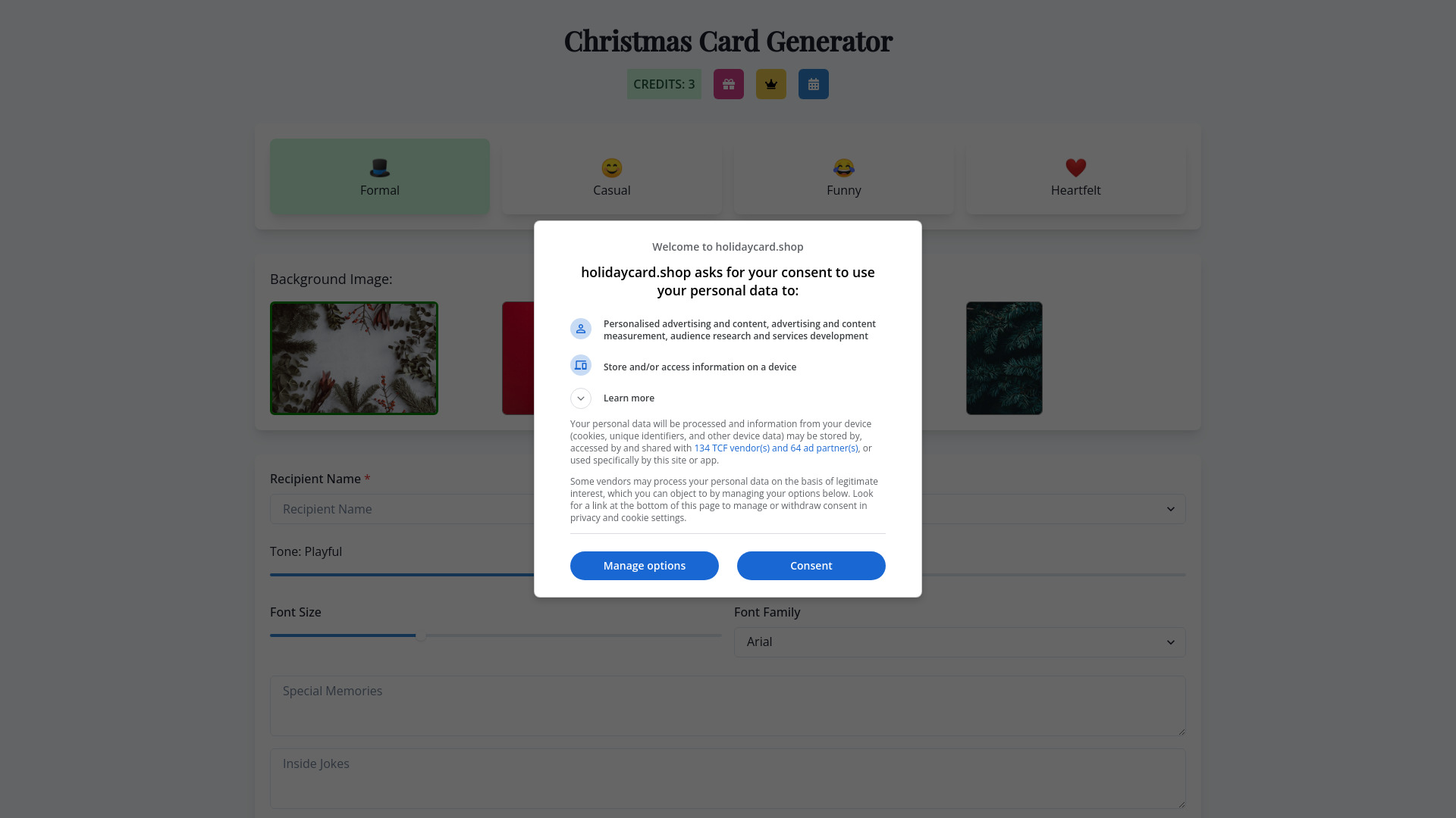 AI Holiday Card Message Generator logo