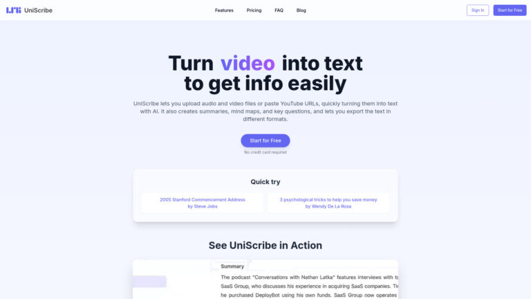 Smart Uniscribe AI Tool Review