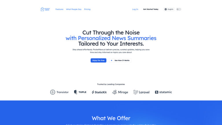 Trending Pocketnews.ai AI Tool Review