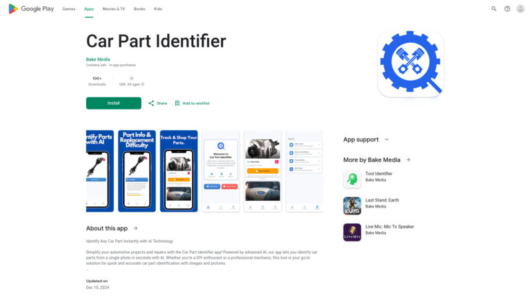 Advanced Car Part Identifier AI Tool Review