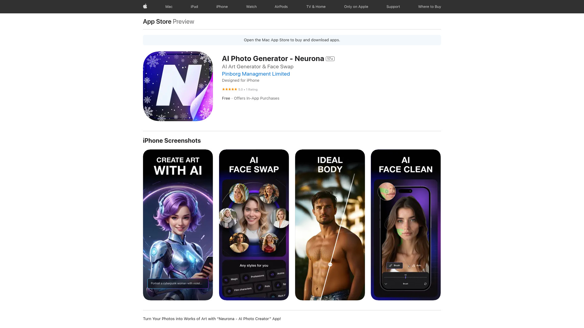 Neurona AI Photo Generator logo
