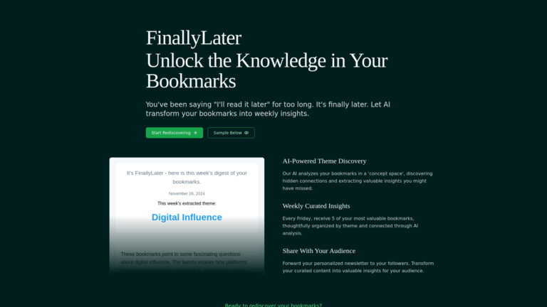 Advanced Finallylater AI Tool Review