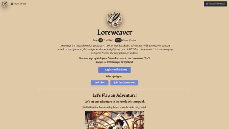 Innovative Loreweaver AI Tool Review