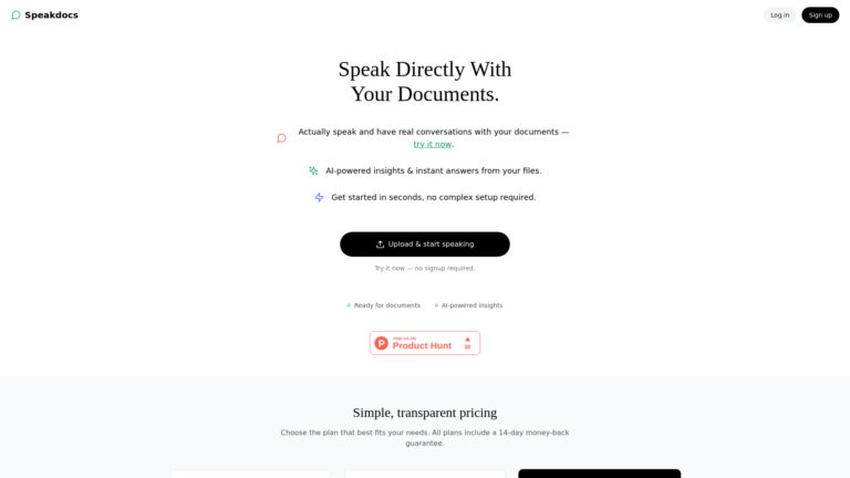 Free Speakdocs AI Tool Review