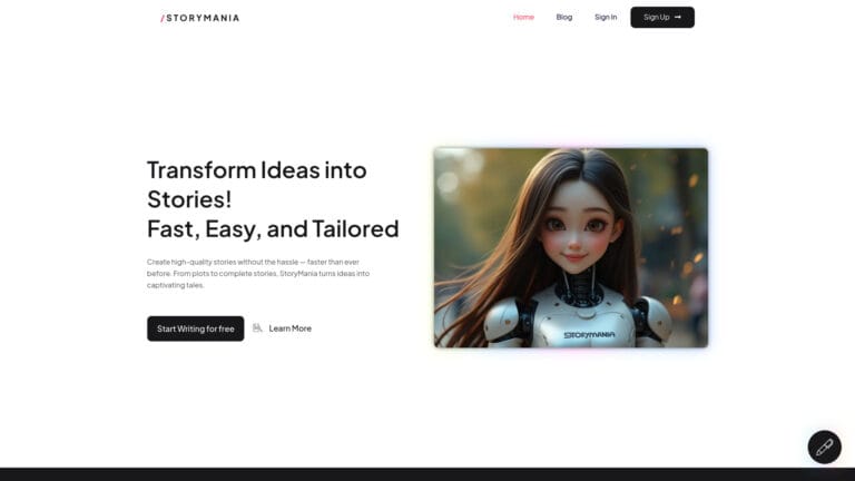 Popular Storymania AI AI Tool Review