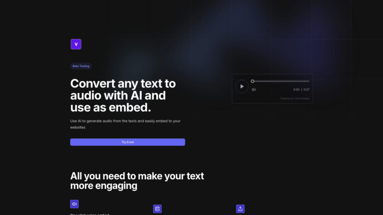 New Voice Embed AI Tool Review